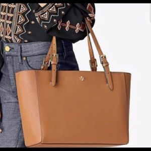 Tory Burch Medium Sized Emerson Tote-Tan